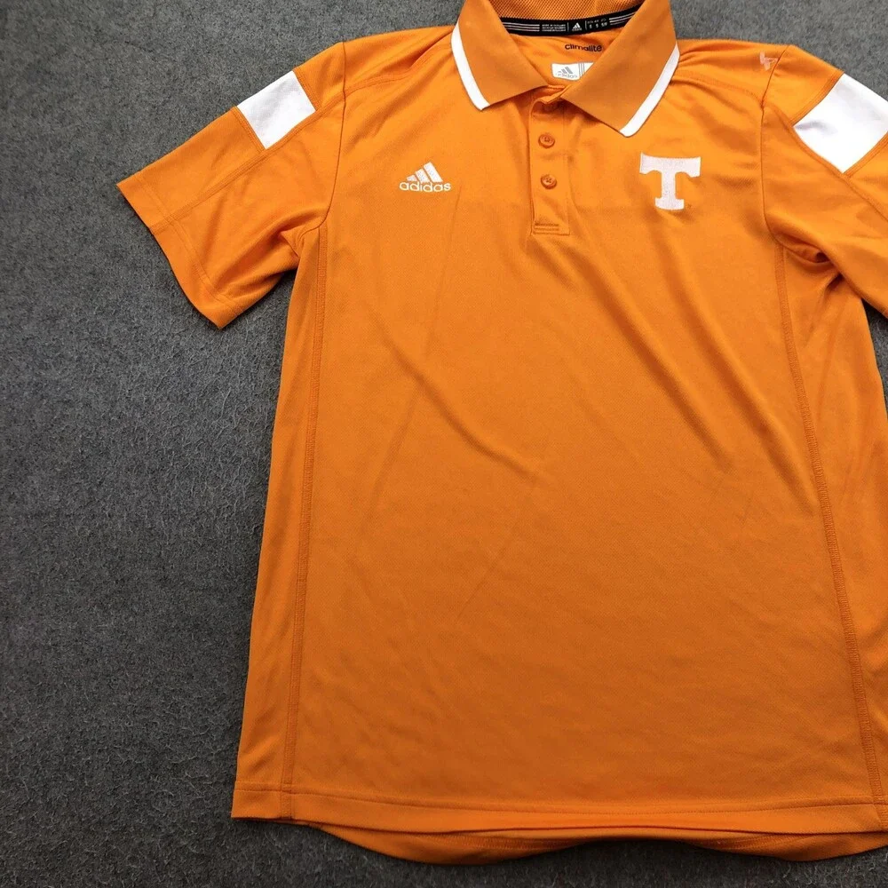 Tennessee Volunteers Polo Shirt Mens Small Orange NCAA Football Adidas Climalite